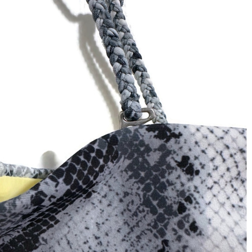 Dolce Vita Black and White Snake Print Bikini Top - Picture 4 of 7